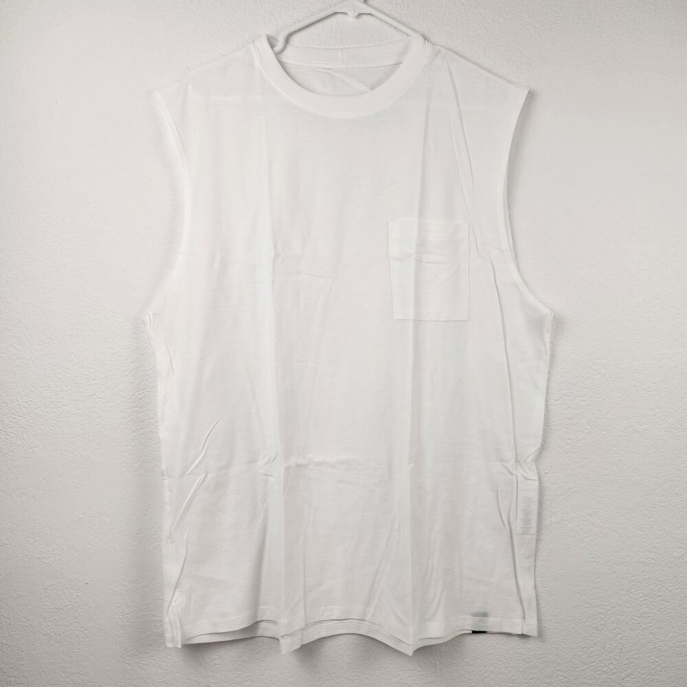 Lahgo Lunya Cool Every Day Muscle Tee Shirt in White Size XXL NWOT Sleeveless